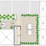 KAJAデザイン　建物プラン例 施工延床面積　405.76m2 40帖超のルーフバルコニー！大人数でのパーティーにはもってこいの広さです。ジャグジーを配置するなど、贅沢な家造りができると思います。